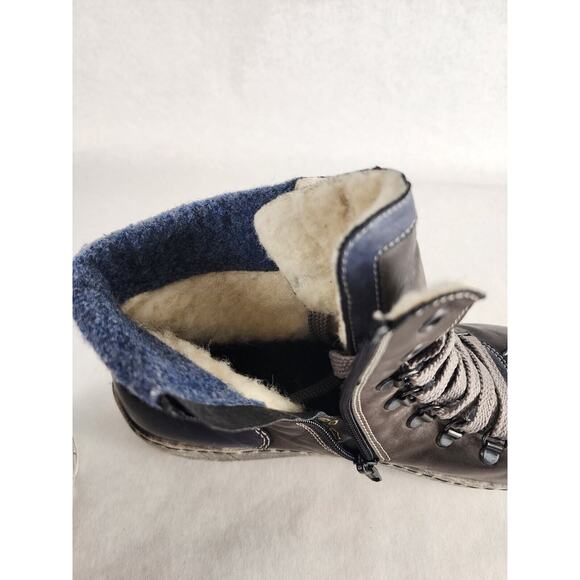 Remonte Tex Navy Blue Brown Water Resistant Lined Ankle Boot EU42 US10 - Picture 11 of 14